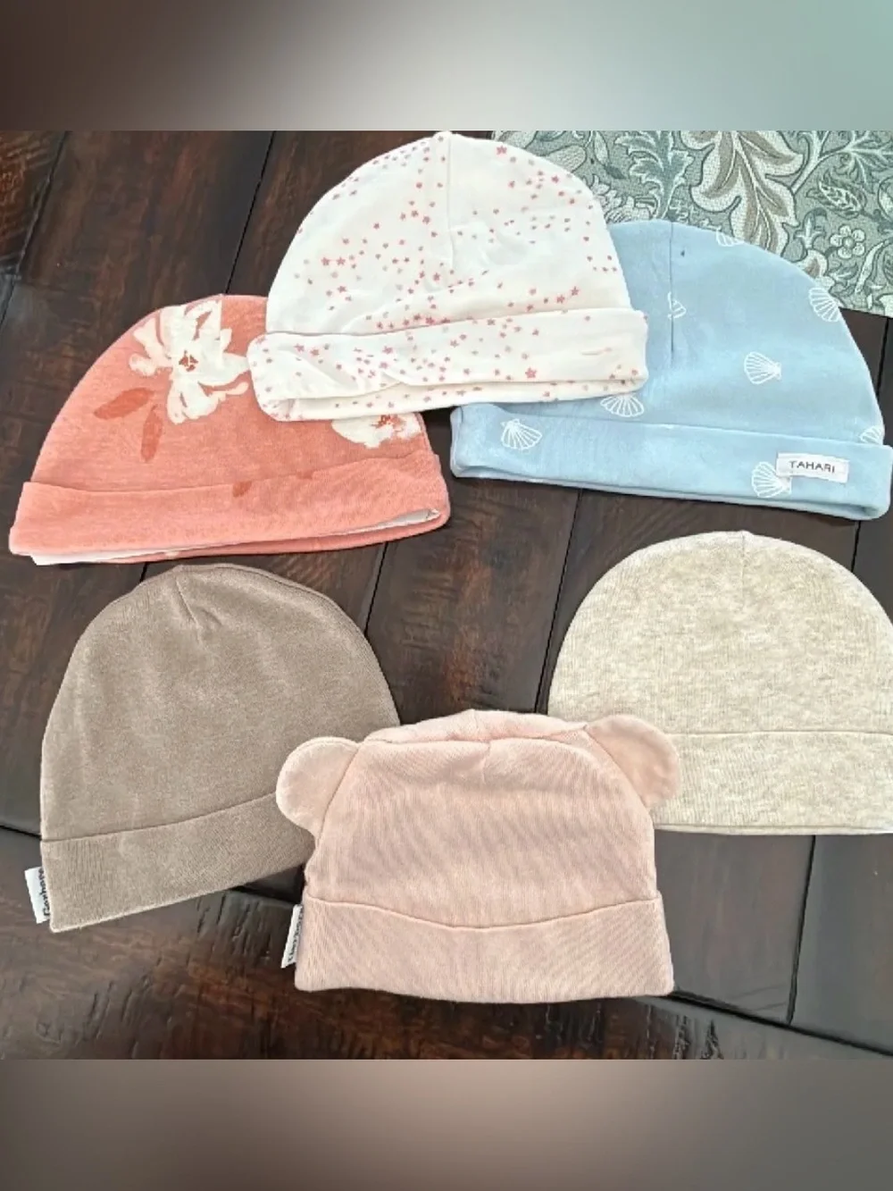 Assorted baby hats new set of 6 bundle
